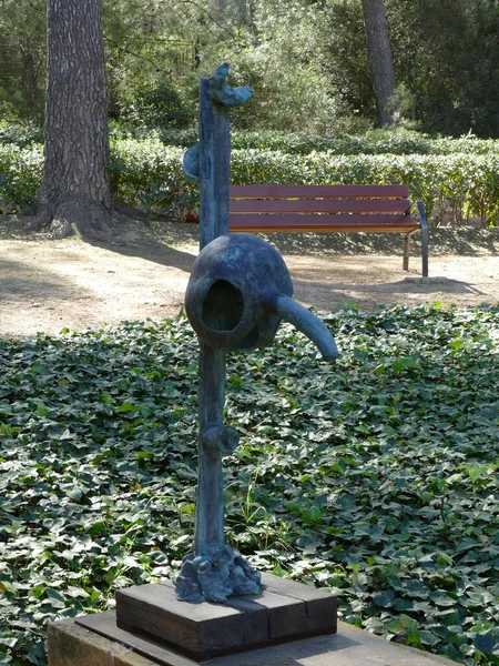 Oggetto Arte Dell Artista Joan Miro Nel Parco Marivent Mare — Foto Stock