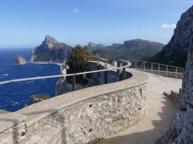 Kaptan Formentor bakış açısına giden yol, Mallorca, İspanya