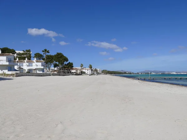 Заброшенный Пляж Алькудии Балеарские Острова Испания Вне Туристического Сезона — стоковое фото
