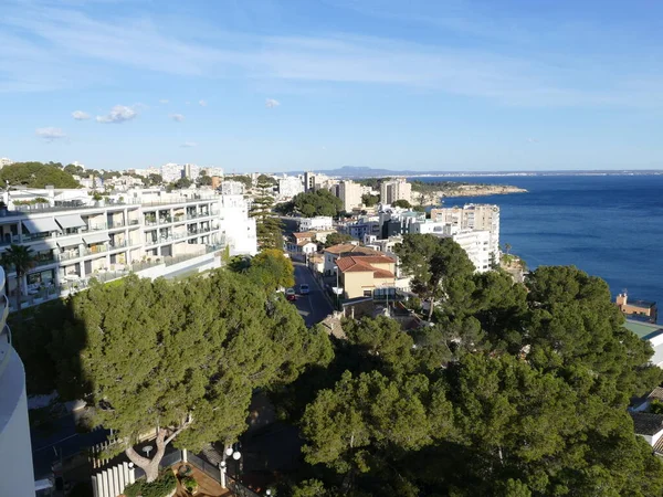 Veduta Cala Mayor Con Baia Palma Sullo Sfondo — Foto Stock