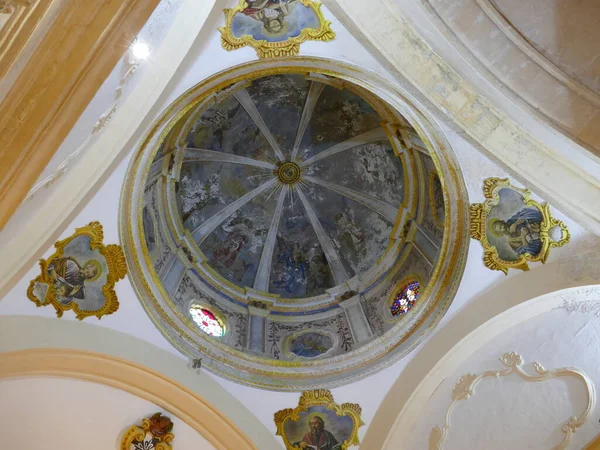 Ceiling Painting Four Apostles Dome Parish Church Nuestra Senyora Los — стокове фото