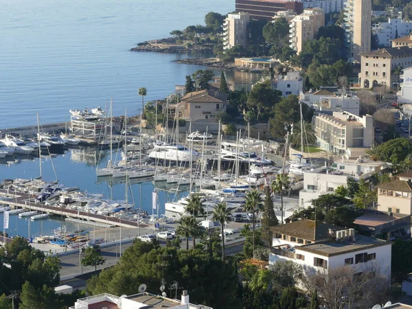 Spanya Balearic Adaları Mallorca Cala Belediye Başkanı Nın Yat Limanı — Stok fotoğraf