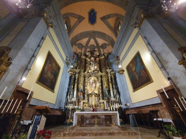 Sant Bartomeu, Soller, Mallorca, Balearic Adaları, İspanya kilisesinin mihrabında.