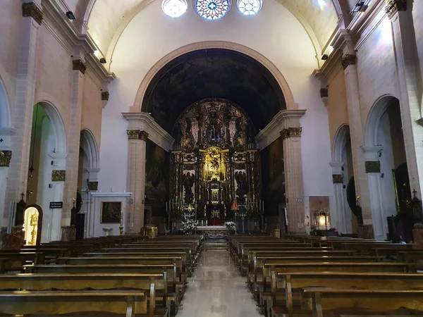 Nave Virgin Mary Patron Health Sanctuary Palma Mallorca Balearic Islands — Stock Photo, Image