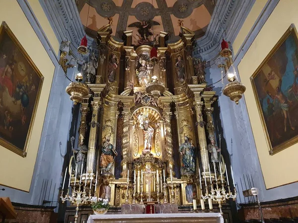 Boční Oltář Farním Kostele Sant Bartomeu Soller Mallorca Baleárské Ostrovy — Stock fotografie