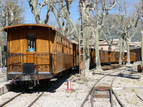 스페인 발레아레스 기차역에 역사적 트레일 말로카 — 스톡 사진