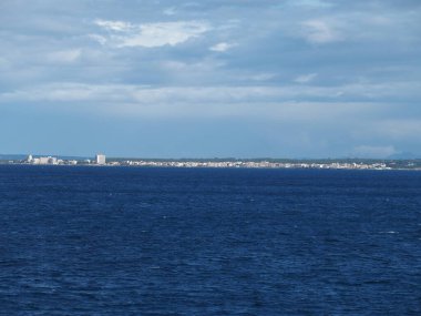 Palma, Mallorca, Balearic Adaları yakınlarındaki sahil panoraması, İspanya