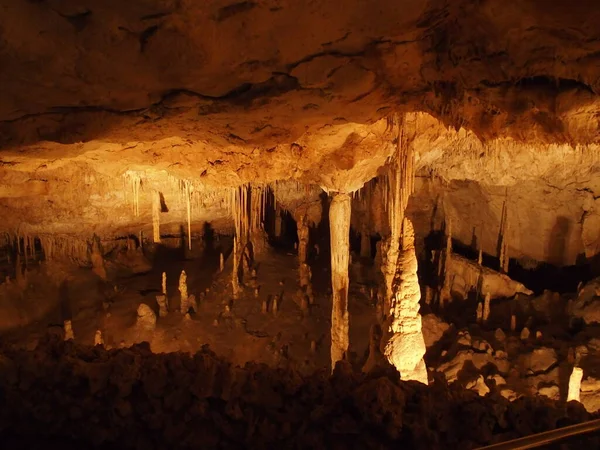Διάσημες Σπηλιές Του Δράκου Κοντά Στο Πόρτο Κρίστο Μαγιόρκα Βαλεαρίδα — Φωτογραφία Αρχείου