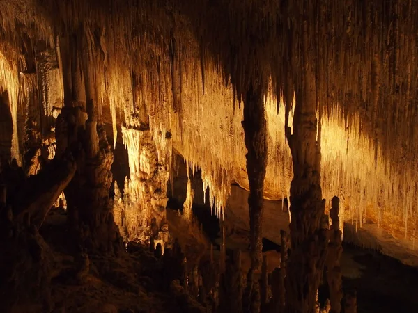 Знаменитая Пещера Драгон Недалеко Порто Кристобаль Остров Балеарич Испания — стоковое фото