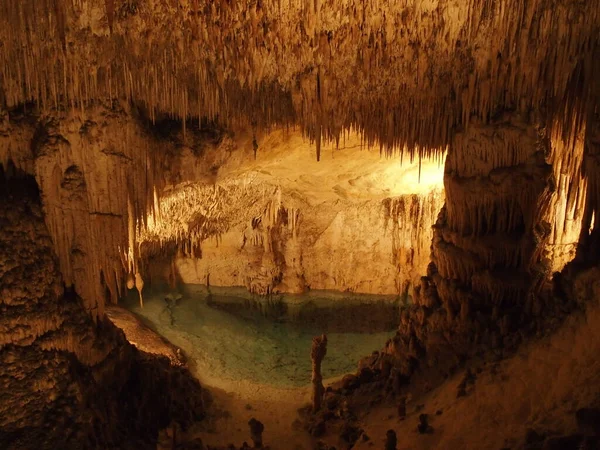 Porto Cristo Mallorca Balearic Adası Spanya Yakınlarındaki Ünlü Ejderha Mağaraları — Stok fotoğraf