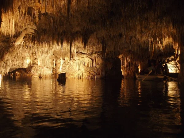 Underground Lake Famous Dragon Caves Porto Cristo Mallorca Balearic Island — Stock Photo, Image