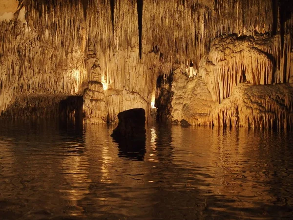 Underground Lake Famous Dragon Caves Porto Cristo Mallorca Balearic Island — Stock Photo, Image