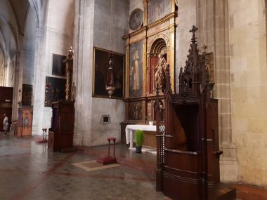 Palma, Mallorca, Balear Adaları, İspanya 'daki St. Eulalia Kilisesi' nde günah çıkarma ve koridor