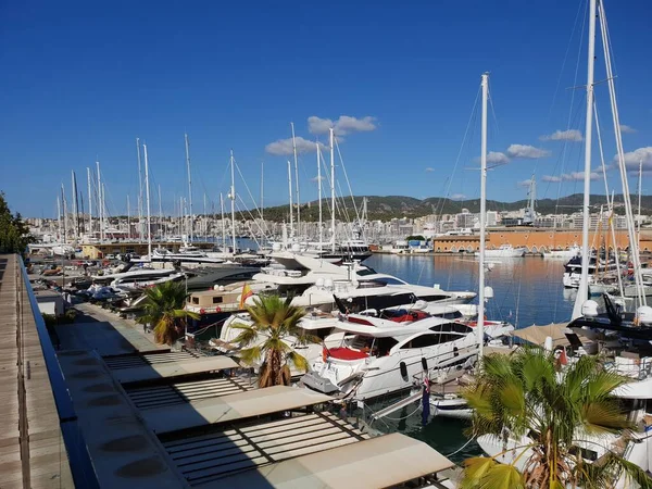 Onderdeel Van Grote Jachthaven Van Palma Mallorca Balearen Spanje — Stockfoto