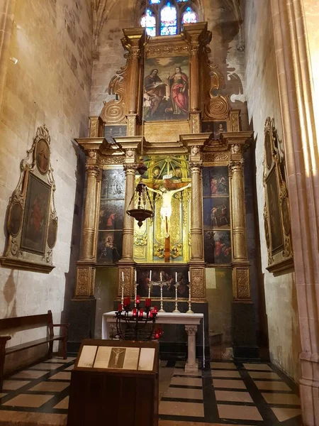 Altar Lateral Basílica São Francisco Palma Maiorca Ilhas Baleares Espanha — Fotografia de Stock
