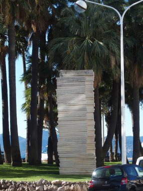 Fransa, Cannes 'da küçük bir parkta sanat eseri