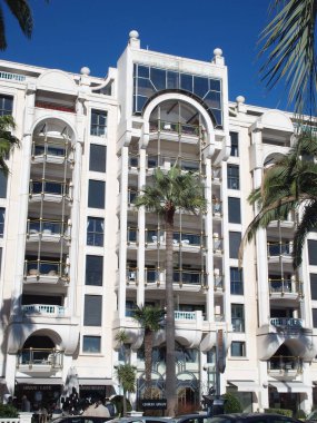 Elegant building on Boulevard de la Croisette in Cannes, France