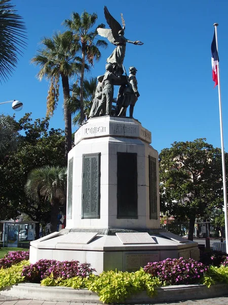 War Memorial Front Town Hall Cannes France — Stok fotoğraf