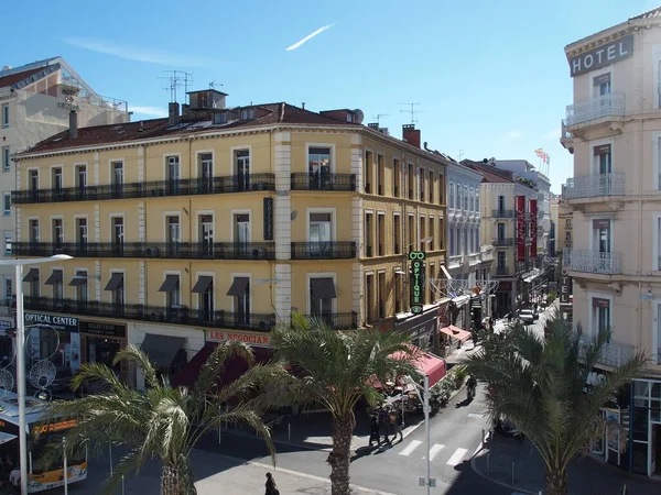 Cena Rua Cannes Francia — Fotografia de Stock