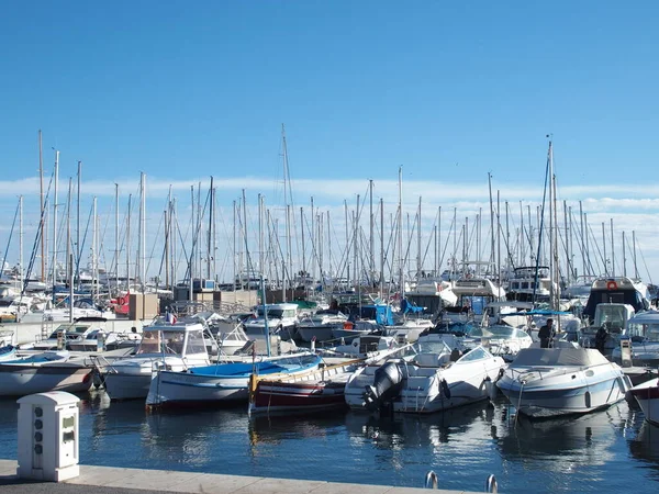 Łodzie Przystani Cannes Francja — Zdjęcie stockowe