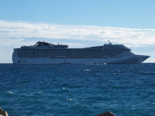 Cruise Ship Roadstead Coast Cannes France — Foto Stock