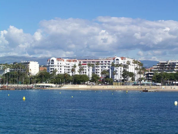 Hotel Building Famous Boulevard Croisette Cannes France —  Fotos de Stock