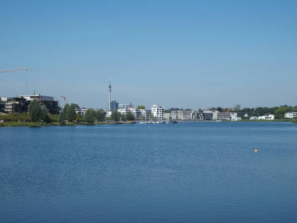 View Phoenix Lake Dortmund Suburb Hoerde North Rhine Westphalia Germany — Stockfoto