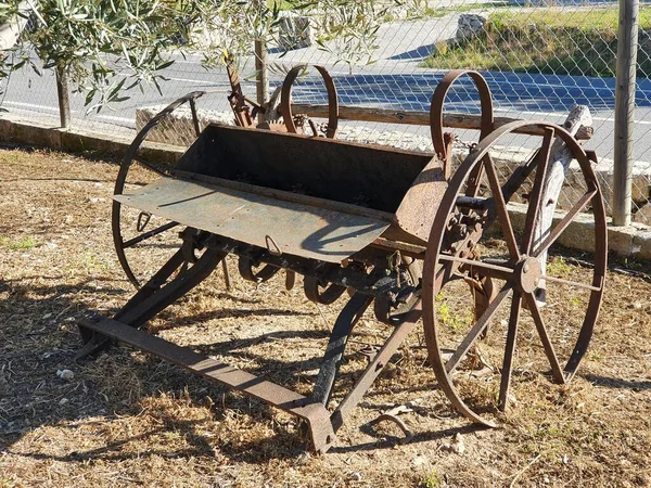Historical Agricultural Implement Mallorca Balearic Islands Spainhistorical Agricultural Equipment Mallorca — Stock Photo, Image