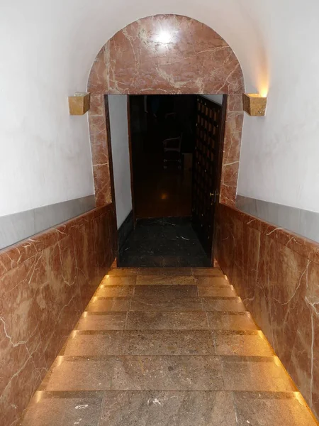Treppe Der Klosterkirche Des Lluc Heiligtums Mallorca Balearen Spanien — Stockfoto