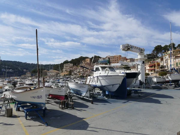 Scenery Port Soller Harbour Mallorca Balearic Islands Spain — Photo