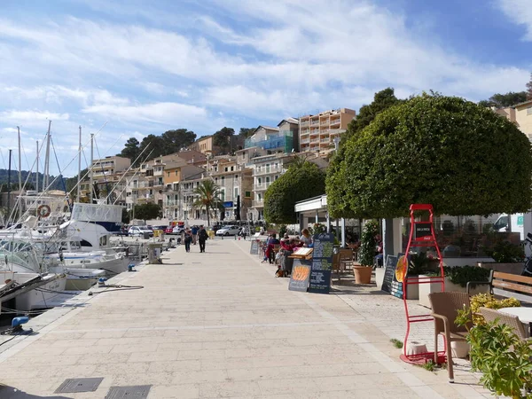 Promenade Portuaire Bien Entretenue Port Soller Majorque Îles Baléares Espagne — Photo