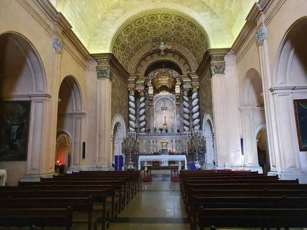 Nave Monastery Church San Salvador Mallorca Balearic Islands Spain — Stock Photo, Image