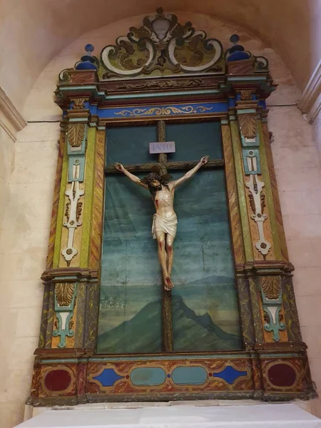 Kristus Kříži Klášterním Kostele San Salvador Mallorca Baleárské Ostrovy Španělsko — Stock fotografie