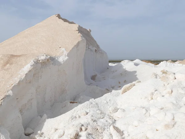 Close Salt Salt Mountain Trenc Salt Fields Mallorca Balearic Islands — Stock Photo, Image