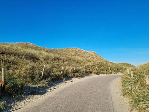 Caminho Através Das Dunas Mar Norte Aqui Perto Julianadorp Holanda — Fotografia de Stock