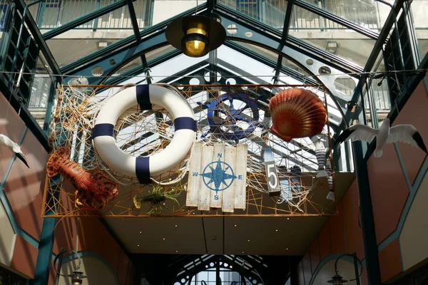 Námořní Dekorace Nákupním Centru Den Helder Severní Holandsko Nizozemsko — Stock fotografie