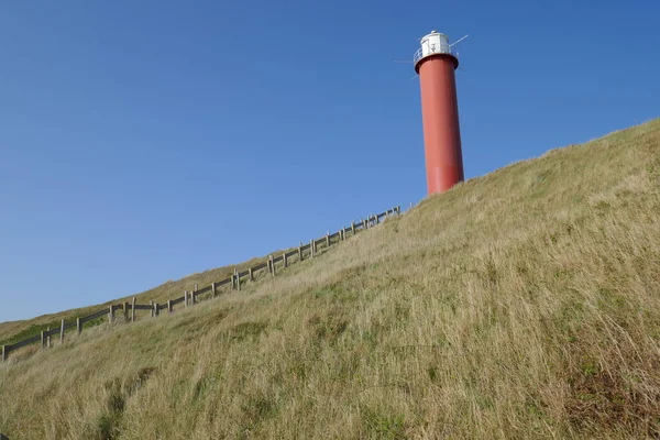 Leuchtturm Grote Kaap Großes Kap Zwischen Julianadorp Und Callantsoog Nord — Stockfoto