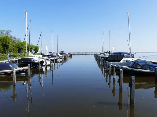 Marina Dutch Slotermar Frisian Sleatermar Big Lake Balk Friesland Netherlands — стоковое фото