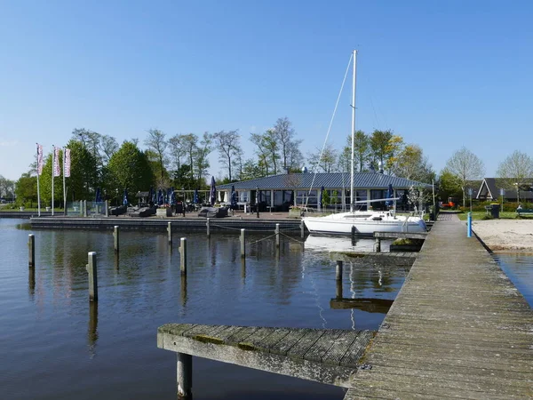 Jetty Restaurant Dutch Slotermeer Frisian Sleatermar Big Lake Balk Friesland — Stok fotoğraf
