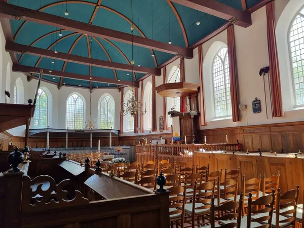 Nave Hervormde Kerk Reformerad Kyrka Nederländska Sloten Frisiska Sleat Friesland — Stockfoto