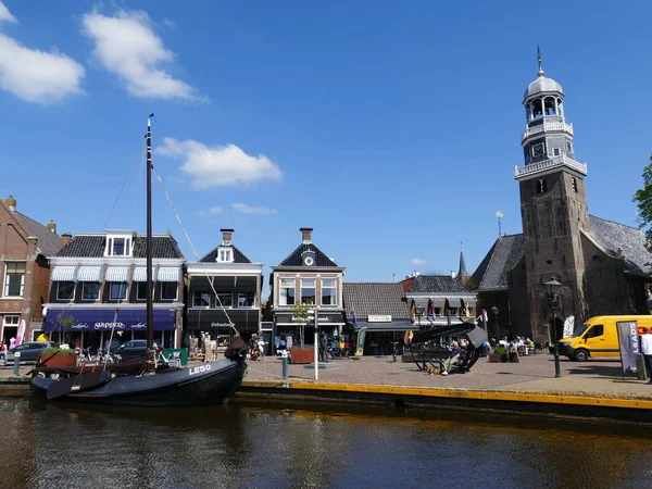 Dejó Lemster Aak Típico Velero Fondo Plano Lemmer Frisia Lemmer —  Fotos de Stock