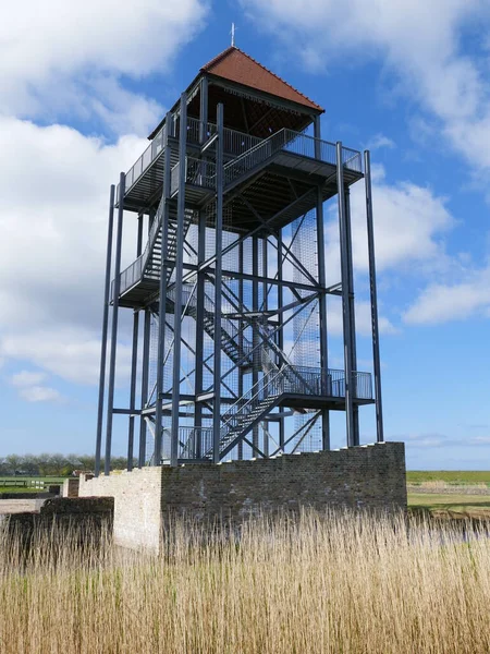 Uitkijktoren Van Het Verwoeste Kasteel Huys Van Nuwendore Een Voormalig — Stockfoto