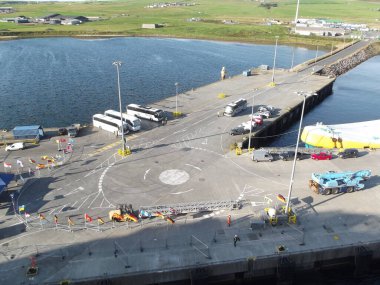 Kirkwall Cruise Terminali, Orkney Mainland, Orkney Adaları, İskoçya, Birleşik Krallık 'ta...