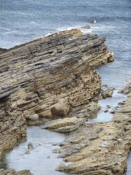 Rugged Coast Birsay Sound Isle Mainland Orkney Islands Scotland United — Stock Photo, Image