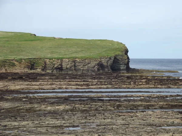 Pohled Část Brough Birsay Neobydlený Přílivový Ostrov Isle Mainland Orkneje — Stock fotografie