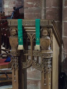 Kirkwall 'daki St Magnus Katedrali' nde kürsü, Orkney Adaları, İskoçya, Birleşik Krallık