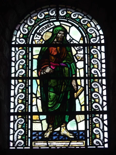 Colorful Stained Glass Window Magnus Cathedral Kirkwall Orkney Islands Scotland —  Fotos de Stock