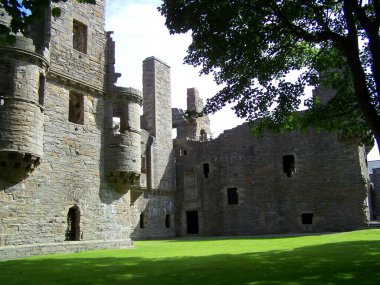 İngiltere, İskoçya, Orkney Adaları, Kirkwall 'daki Earl' s Palace 'ın kalıntıları.