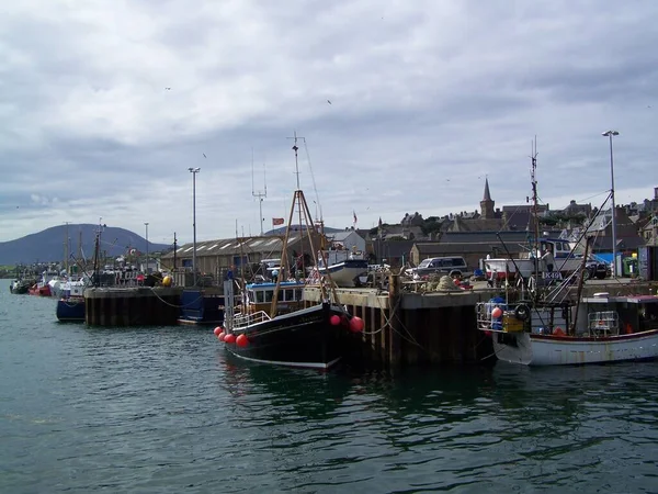 Рыболовные Суда Стромнесс Харбор Оркнейские Острова Оркнейские Острова Шотландия Великобритания — стоковое фото