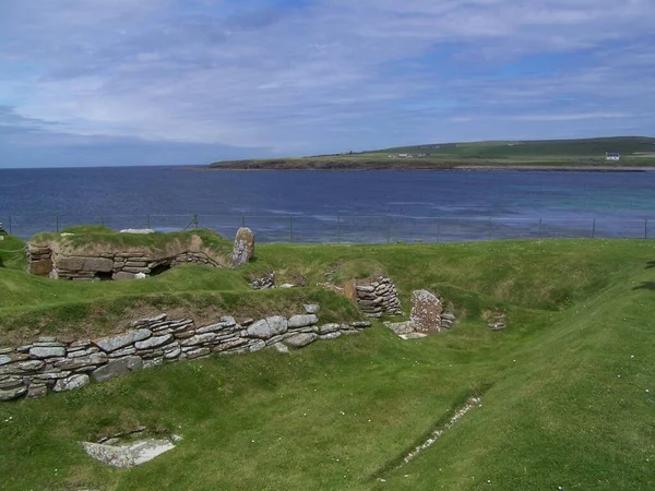 Stone Age Archaeological Site Skara Brae Orkney Mainland Orkney Islands — 스톡 사진